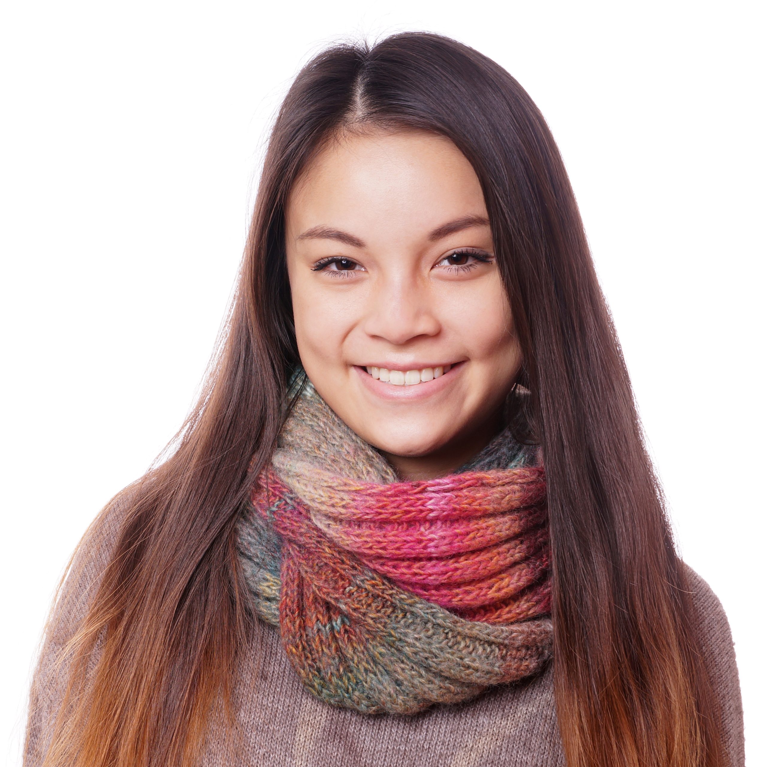 happy young asian woman